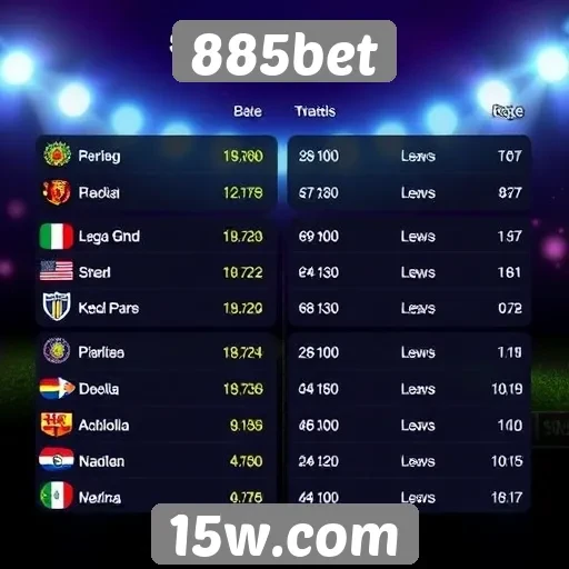 Comparativa de mercados disponíveis no 885bet